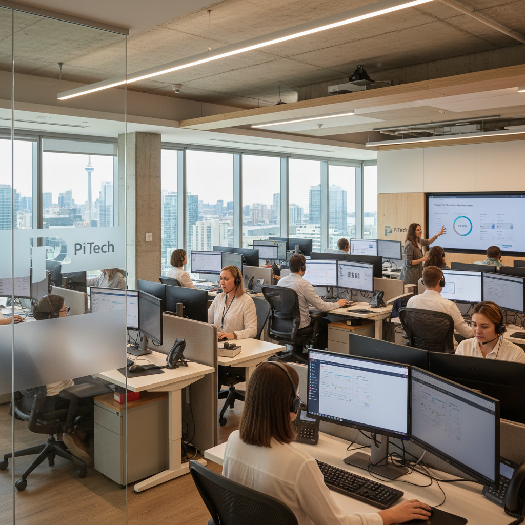 Custom Call Center Software Canada: The Efficiency Blueprint - Featured Article Image | PiTech Blog