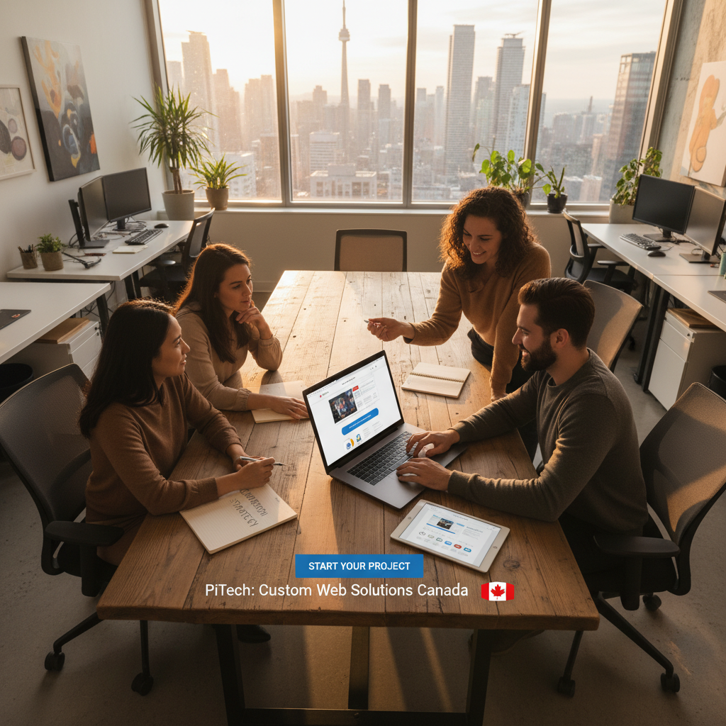 Custom Web Design Canada: Beyond a Template to Drive Conversions - Featured Article Image | PiTech Blog