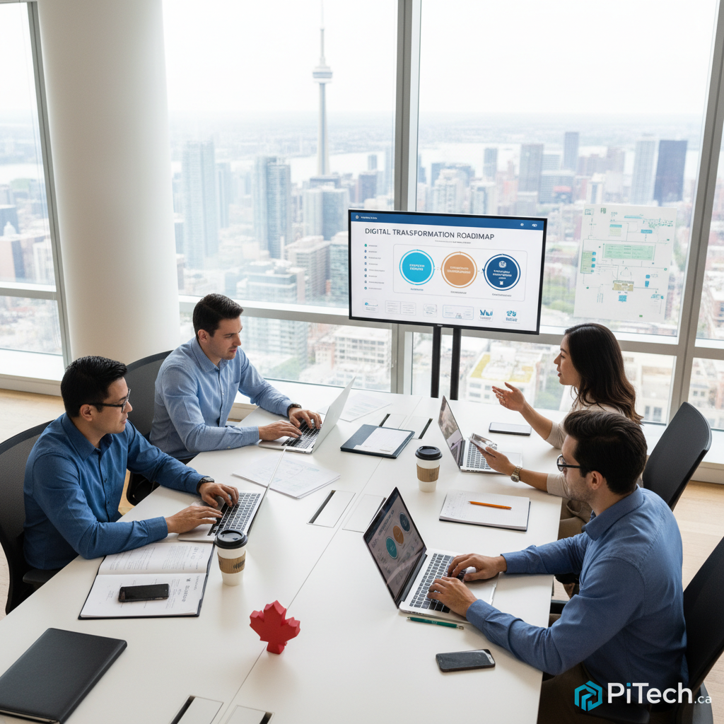 Digital Transformation Roadmap for Canadian SMBs: A Guide - Featured Article Image | PiTech Blog
