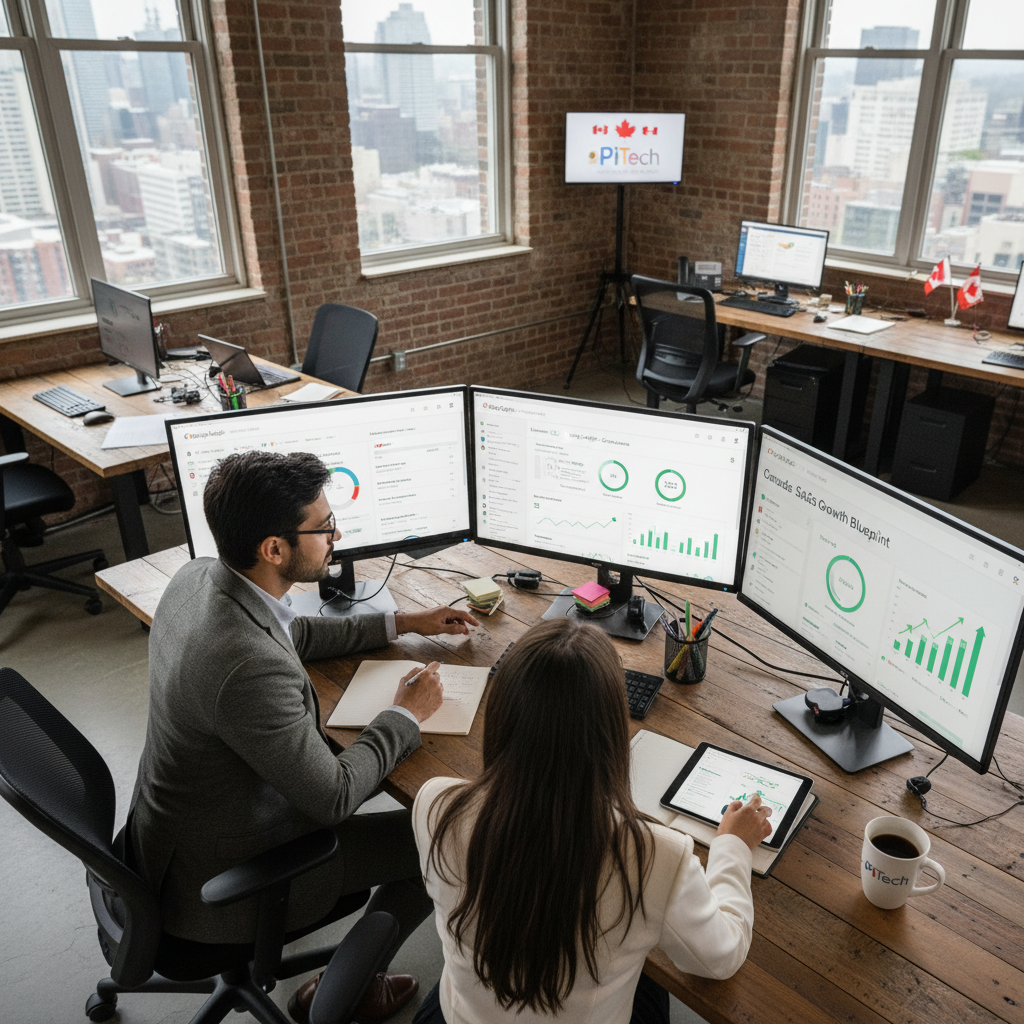 Google Ads for SaaS Startups Canada: A Growth Blueprint - Featured Article Image | PiTech Blog