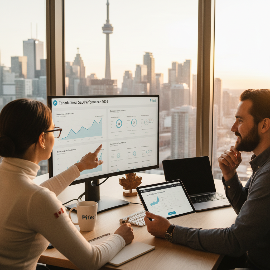 Mastering SaaS Landing Page SEO in Canada: A 2024 Guide - Featured Article Image | PiTech Blog
